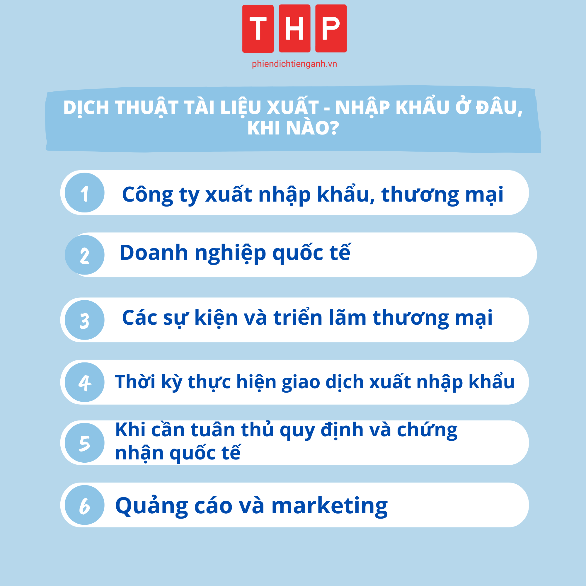 dịch thuật tài liệu xuất nhập khẩu